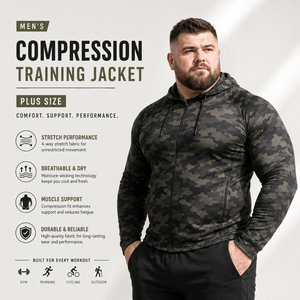 Men Camo Printed Plus Size Training <b>Jacket</b> Yoga Compression Zipper Hoodie Men's Fitness Slimming Hooded <b>Jacket</b> Men Sports <b>Jacket</b> - Product Image 1