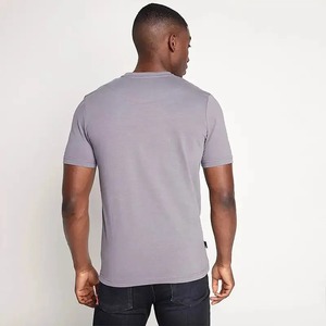 Camiseta de Hombre con Logotipo Frontal, 100% Algodón, Transpirable, de Secado Rápido, Cuello Redondo, Manga Corta, Corte Regular, Estilo Urbano, Lisa, 250 g/m² - Product Image 1