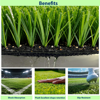 Gazon artificiel de terrain de football extérieur économique, écologique, résistant au feu, 50 mm, matériau PE+PP, revêtement de sol sportif à vendre
