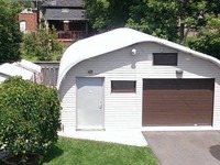 Kit de construction en acier DuroSPAN 20x24x12 à travée libre DIY avec murs d'extrémité inclus