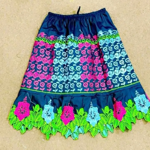 Women's Cotton Woolen Skirts Long Short Floral Embroidered Lace <b>Decorations</b> Casual Mini Vintage Style Wholesale Rates Available - Product Image 2