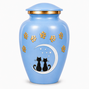 Beautiful Maroon Gold Paw Wings with Lace Engraved Memorial Cremation Urn for <b>Pets</b> Funeral <b>Ashes</b> - Product Image 4