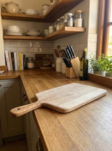 Tabla de Cortar Grande de Madera para Preparación en la Encimera de la Cocina - Product Image 1