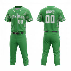 Custom Polyester Breathable Mesh Baseball Jersey Pant Uniform High Quality Printed Sublimated Quick Dry V Neck Unisex - Product Image 4