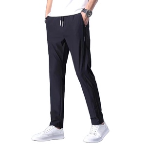 Nuevo diseño para hombre, pantalones casuales de verano para gimnasio, pantalones de chándal rectos de talla grande con cintura elástica, pantalones de lona de cintura media de talla grande - Product Image 1
