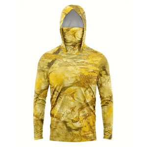 Sweat à capuche unisexe pour adultes, tendance, respirant, léger, séchage rapide, protection UPF 50, polyester/coton, pour la pêche - Product Image 6