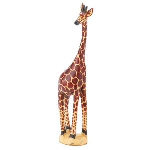 Escultura de Jirafa Hecha a Mano en Madera de Mango, Venta al Por Mayor |   Artesano de Moradabad - Product Image 1