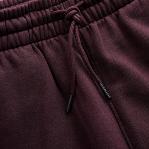 Burgundy Red Open Hem Regular Fit Brushback Joggers <b>Mens</b> Casual Sweatpants Elastic Waist Drawstring <b>Lounge</b> Trousers with Pockets - Product Image 4