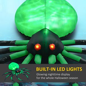 Ragno LED Gonfiabile da 6 Piedi per Halloween, Decorazione da Giardino Impermeabile per Esterni - Product Image 4