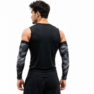 Mangas de compresión deportivas para hombre, personalizadas, transpirables, elásticas, para entrenamiento, correr, ciclismo, soporte atlético y protección. - Product Image 6