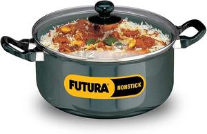 Olla para Sopa Antiadherente de Aluminio con Tapa de Vidrio y Mango de Madera, Olla Grande Compatible con Inducción, Utensilios de Cocina - Product Image 5