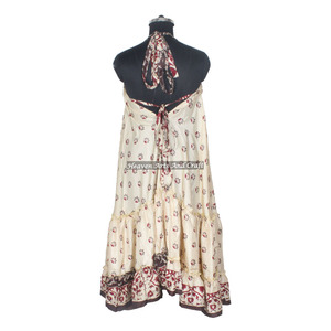 Nouvel Arrivage Robes Longues Vintage en Soie Sari Style Western pour Femmes, Robes de Soirée Élégantes Sans Manches, Vente en Gros - Product Image 6