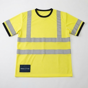 เสื้อเชิ้ตแขนยาวสะท้อนแสงสำหรับผู้ชาย เสื้อกั๊กนิรภัยสำหรับงานก่อสร้าง เสื้อยืดสะท้อนแสง เสื้อเรืองแสง - Product Image 2