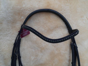 Brida de caballo de cuero ecuestre de excelente calidad, tocado acolchado suave, banda para la nariz con banda para cejas de cristal ostentoso, productos para montar a caballo - Product Image 6