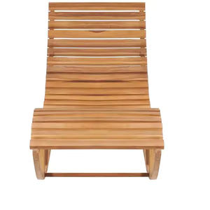 Tumbona Moderna Hecha de Madera de Teca Sólida, Acabado Natural Duradero de Alta Calidad para Uso en Exteriores y Patios - Product Image 2