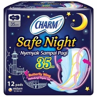 Charm - Pantalones de Toalla Sanitaria Desechables, Súper Absorbentes, de Algodón, Extra Maxi, Sin Alas, Ajuste al Cuerpo, Refrescantes, 23 cm
