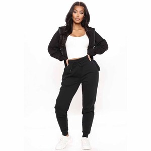 Nouvel Arrivage Ensemble de Survêtement Décontracté pour Femme, Coupe Ample et Ajustée, avec Fermeture Éclair, Personnalisable, Tendance Printemps Automne, Comprenant un Sweat à Capuche et un Pantalon de Jogging - Product Image 1