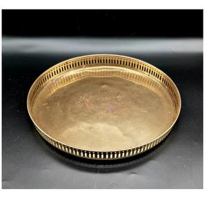 Plateau de service rectangulaire en laiton massif doré de haute qualité, finition dorée, décoratif, pour la maison - Product Image 6