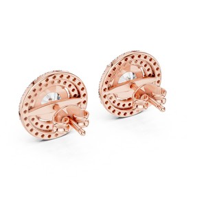 Pendientes de tuerca redondos de la mejor calidad, 1 quilate cada uno, de oro macizo de 14K, pendientes de moda para mujer, joyería de diamantes cultivados en laboratorio IGI - Product Image 4