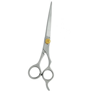 Tijeras de Barbero Plateadas con Tornillo Dorado, Acero Inoxidable Alemán, Tijeras Profesionales para Cortar el Cabello, Venta al por Mayor, Más Vendidas, Personalizadas - Product Image 3