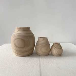 ชุดแจกันไม้แอชสีอ่อนสไตล์โมเดิร์น ทรงกระบอก ดีไซน์มินิมอล สำหรับจัดดอกไม้แห้ง ตกแต่งบ้านและสำนักงานสไตล์สแกนดิเนเวียน - Product Image 6