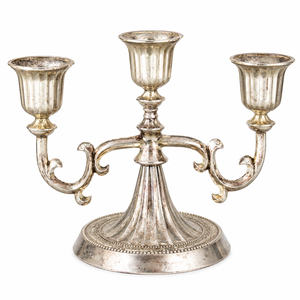 Candelabro de Metal Hecho a Mano con Madreperla, Candelabro Vintage de 4 Brazos para Centro de Mesa de Boda - Product Image 5