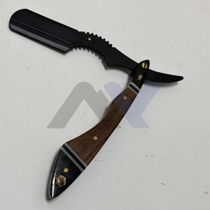 Premium Stainless Steel Barber Straight Razor with Stylish Metal Alloy Handle <b>Slide</b> Lock Single Blade and PU Leather Storage Bag - Product Image 4
