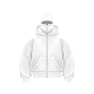 Sweat-shirts à capuche personnalisés pour hommes, 100% coton, épais, surdimensionnés, à double capuche, zippés, à épaules tombantes - Product Image 3