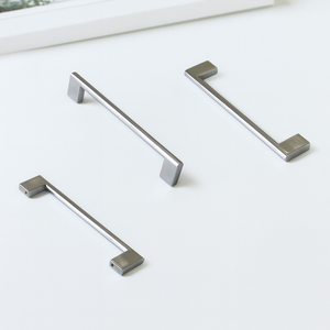 Eco-Friendly Modern Zinc Alloy <b>Bar</b> Handle Minimalist Square Cabinet <b>Pull</b> <b>for</b> Kitchen Bathroom Bedroom Furniture Chrome Finish - Product Image 3