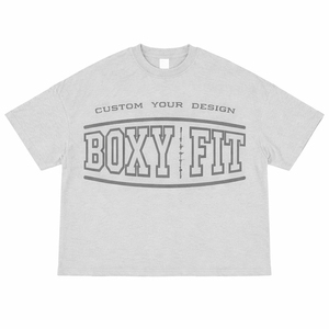 Cropped Boxy Fit Oversized High Quality T-shirt 100% Cotton Knitted Breathable Custom Printed Street Style Anti-Pilling for <b>Men</b> - Product Image 5