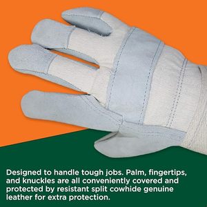 ถุงมือทำงานหนังแพะ Spiritchill Goods WA-0015 ป้องกันการลื่น ป้องกันการบาด ทนความร้อน สำหรับงานก่อสร้างและขับรถบรรทุก - Product Image 5