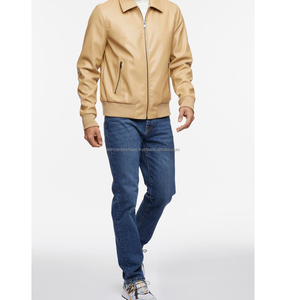Blouson d'hiver en cuir respirant et élégant pour homme, en polyester/coton, avec fermeture éclair et col montant, motif lettres - Product Image 5