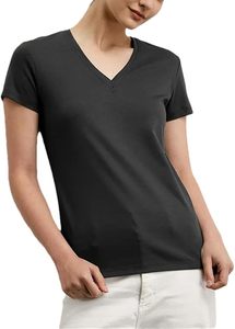 Camiseta Deportiva de Cuello en V para Mujer, de Secado Rápido, Bordada, Tejida, Lisa, Teñida, para Verano - Product Image 5