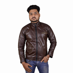 High Street Style Men's Sportswear Leather Jacket Quality Casual Winter <b>Warm</b> Jacket with Breathable Feature OEM Serviced - Product Image 1