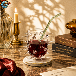 <b>Clear</b> Spiked Luxury Cocktail Glass 200ml for Wine Beer & -Modern Design for Parties & Weddings - Product Image 3