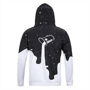 Sweat à capuche surdimensionné personnalisé pour homme, coupe courte et carrée, style streetwear, doublure polaire épaisse, imprimé - Product Image 1