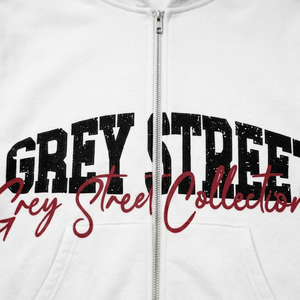 Sweat à capuche zippé vintage pour homme en coton 100% de haute qualité, épais, avec logo et motif lettres sur la manche, effet délavé à l'acide - Product Image 3