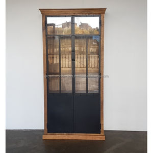 ตู้เสื้อผ้าไม้อุตสาหกรรม2025เฟอร์นิเจอร์ในห้องนั่งเล่นและห้องนอน2ประตูทำจากเหล็ก & กระจกเฟอร์นิเจอร์ยุโรป2025กำลังมาแรง - Product Image 5