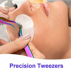 Colorful Fiber Tip Eyelash Tweezers Set Stainless Steel Precision Lash Extension <b>Tools</b> Wholesale Professional Kit - Product Image 2