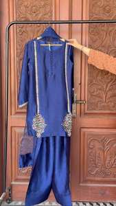 Robes pakistanaises 3 pièces de marque originale en coton pour femmes Kurti Salwar Kameez Bin Hameed indien pakistanais - Product Image 2