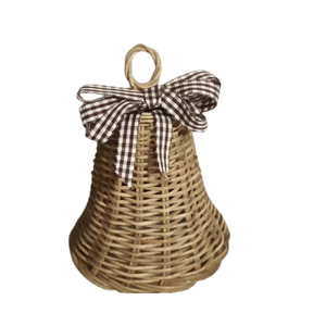 2026 New Rattan Christmas Bell Hanging Decoration Handmade Natural Wicker <b>Tree</b> <b>Ornament</b> Home Decor - Product Image 1