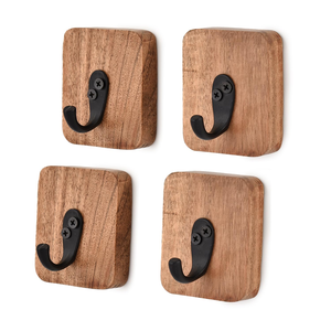 Wood Coat <b>Hook</b> Rainling Hanger <b>Wall</b>-Mounted Wooden Coat Rack 3 <b>Hook</b> Hanger Outdoor For <b>Key</b> Hanger Used - Product Image 6