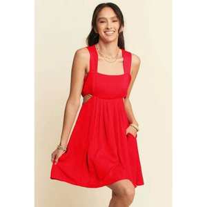 Davi & Dani Robe de soirée Jupe délavée en satin découpé Mini robe bandeau - Product Image 4