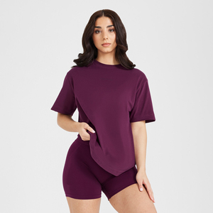 New Women's Summer Cotton Short Sleeve T Shirt and Shorts <b>Set</b> 2 piece <b>set</b> for Women Summer Outfit Women T Shirt - Product Image 3