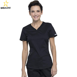 <b>Scrubs</b> for Women V-Neck <b>Scrub</b> <b>Top</b> with 2 Pockets, Mesh Panels, Soft Stretch Durable Easy Care Nursing Uniform - Product Image 5