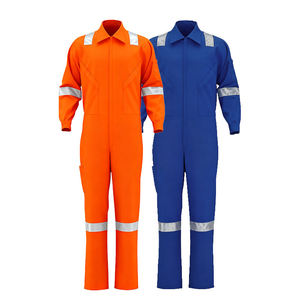 Combinaison de sécurité ignifuge pour hommes |   Uniforme de travail à manches longues orange |   Polyester et coton personnalisables - Product Image 3
