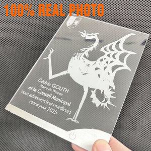 Gift <b>Card</b> Custom Premium LED Light Up Rechargeable Acrylic Gift <b>Card</b> with Logo for Corporate Holiday Birthday <b>Wedding</b> Gift - Product Image 2
