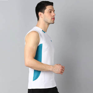 Summer Polyester Mesh Breathable tank Top Sportswear Training <b>Singlet</b> Crewneck Sleeveless <b>Men</b> Tshirt Wholesale - Product Image 4
