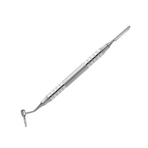 Curette dentaire professionnelle à double extrémité, manche rond, en acier inoxydable, pour nettoyage osseux, micro-excavateur chirurgical apical pour tissus mous - Product Image 5