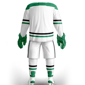 Ensemble d'uniformes de hockey sur glace en gros, personnalisable avec le nom de l'équipe, prix usine OEM, polyester anti-humidité, taille élastique - Product Image 3